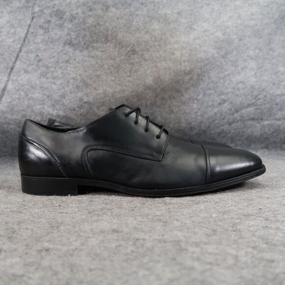 Florsheim Shoes Mens 10.5 Oxford Formal Classic Cap Toe Leather Dress Work Black